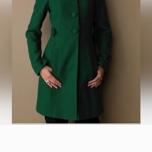 Banana Republic Green Trench Coat Sleek Tailored Design